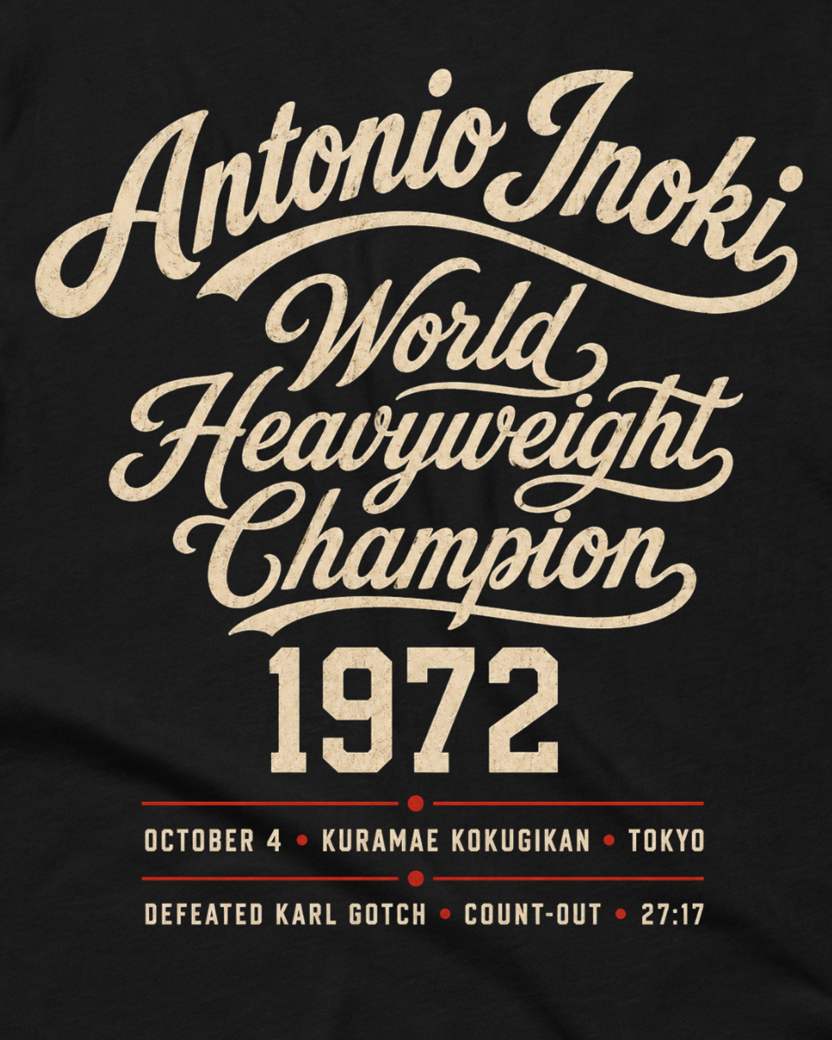 Antonio Inoki - World Champion '72 Shirt