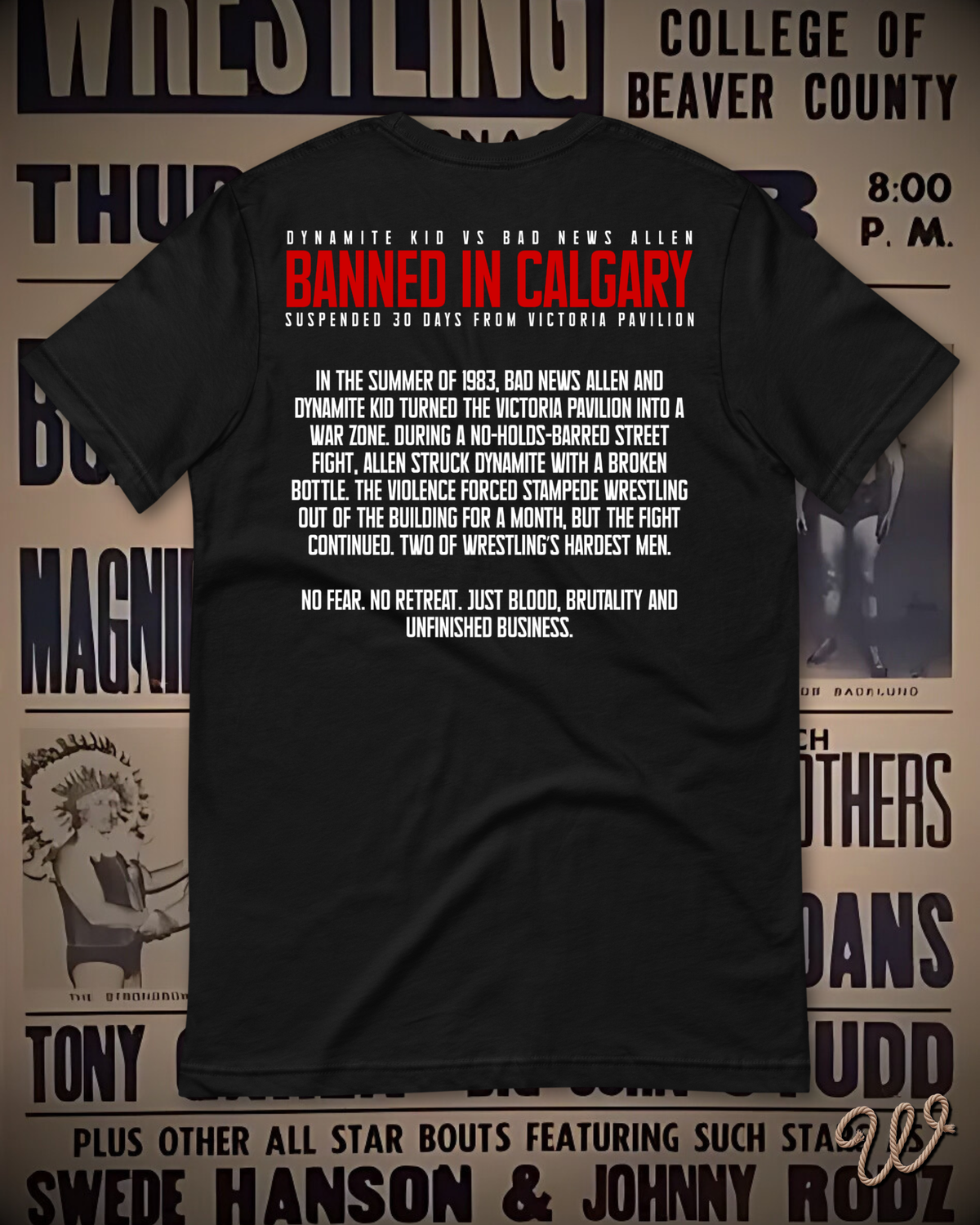 Dynamite Kid vs Bad News Allen - Banned in Calgary Shirt