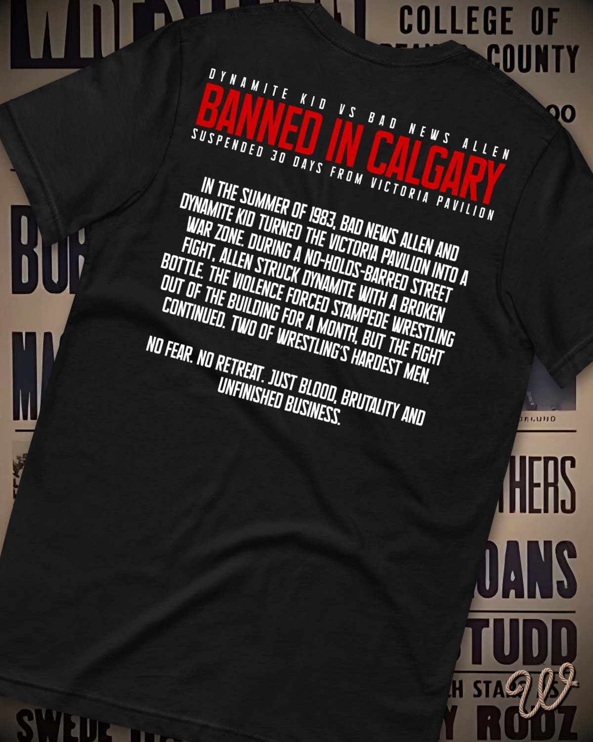 Dynamite Kid vs Bad News Allen - Banned in Calgary Shirt